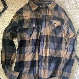 Vans – Men's Brown / Black Flannel Button Down